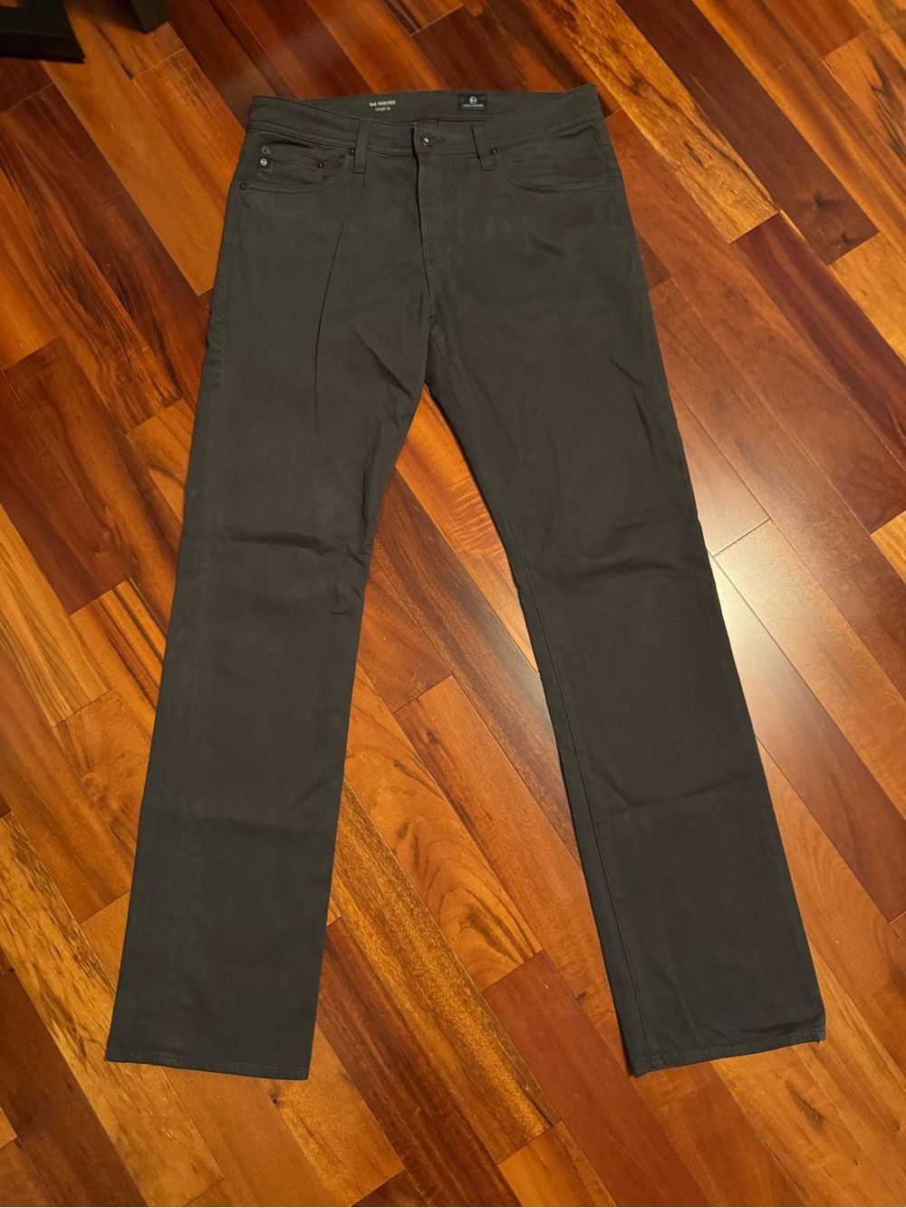 AG Adriano Goldschmied Black Straight Leg Jeans